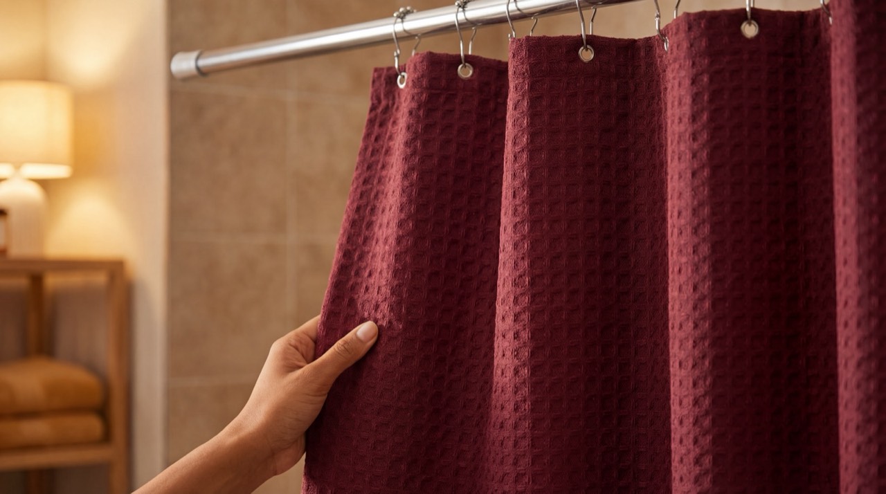 Amazon bathroom shower curtain SKU video frame 1